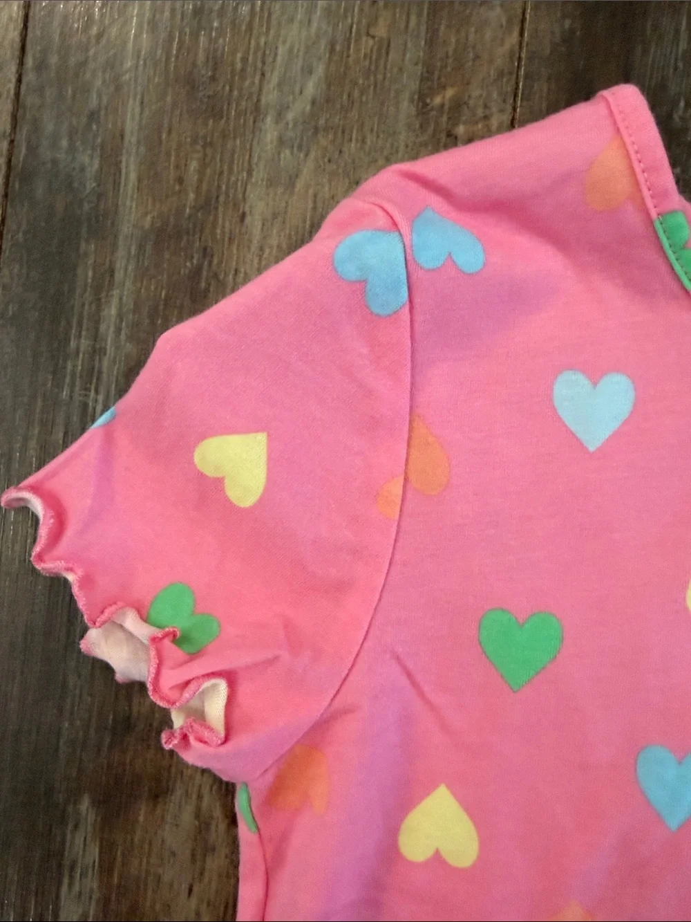 Garanimals Pink Short Sleeve Tee with Multicolor Heart Print